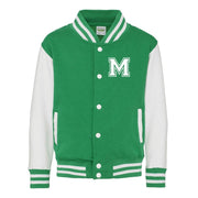 College Jacke mit Initiale Buchstabe Personalisierte College Jacke mit Wunschbuchstabe oder Zahl im College-Look für Herren Damen und Kinder