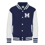 College Jacke mit Initiale Buchstabe Personalisierte College Jacke mit Wunschbuchstabe oder Zahl im College-Look für Herren Damen und Kinder
