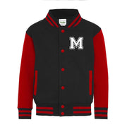 College Jacke mit Initiale Buchstabe Personalisierte College Jacke mit Wunschbuchstabe oder Zahl im College-Look für Herren Damen und Kinder