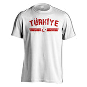 T-shirt mit Türkei Flagge - Türkiye Türkei Trikot Look - optnl. mut Name & Nummer WM / EM - Geschenk für Herren Damen und Kinder - Ayyildiz