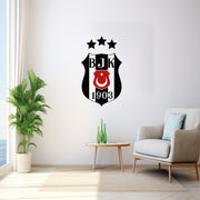 Beşiktaş Wandtattoo Wappen | Besiktas Logo Wandsticker | Fußball Deko Türkei |
