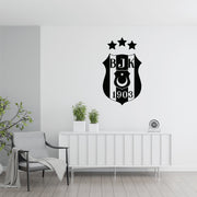 Beşiktaş Wandtattoo Wappen | Besiktas Logo Wandsticker | Fußball Deko Türkei |