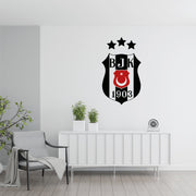 Beşiktaş Wandtattoo Wappen | Besiktas Logo Wandsticker | Fußball Deko Türkei |