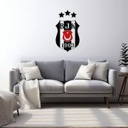 Beşiktaş Wandtattoo Wappen | Besiktas Logo Wandsticker | Fußball Deko Türkei |