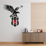 Beşiktaş Wandtattoo Wappen | Besiktas Logo Wandsticker | Fußball Deko Türkei |