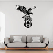 Beşiktaş Wandtattoo Wappen | Besiktas Logo Wandsticker | Fußball Deko Türkei |