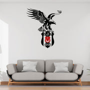 Beşiktaş Wandtattoo Wappen | Besiktas Logo Wandsticker | Fußball Deko Türkei |