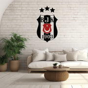 Beşiktaş Wandtattoo Wappen | Besiktas Logo Wandsticker | Fußball Deko Türkei |