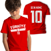 Türkei Türkiye Kinder Trikot mit Wunschname & Nummer Fußball T-Shirt Fanartikel