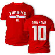 Türkei Türkiye Kinder Trikot mit Wunschname & Nummer Fußball T-Shirt Fanartikel