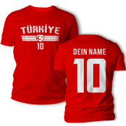 Türkei Türkiye Kinder Trikot mit Wunschname & Nummer Fußball T-Shirt Fanartikel