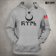 Göktürk Hoodie Herren – Türkisches Symbol Pullover Stolze Türken Kapuzenpullover