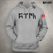 Göktürk Hoodie Herren – Türkisches Symbol Pullover Stolze Türken Kapuzenpullover