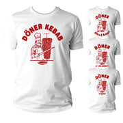 Döner T-Shirt Kebab Lustig Fun Kult Geschenk Spruch Shirt Drehspieß für Herren