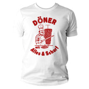 Döner T-Shirt Kebab Lustig Fun Kult Geschenk Spruch Shirt Drehspieß für Herren
