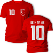 Türkei T-Shirt Trikot Name & Nummer Herren personalisierbar Wappen Geschenk