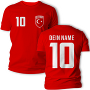 Türkei T-Shirt Trikot Name & Nummer Herren personalisierbar Wappen Geschenk