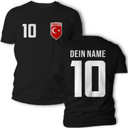 Türkei T-Shirt Trikot Name & Nummer Herren personalisierbar Wappen Geschenk
